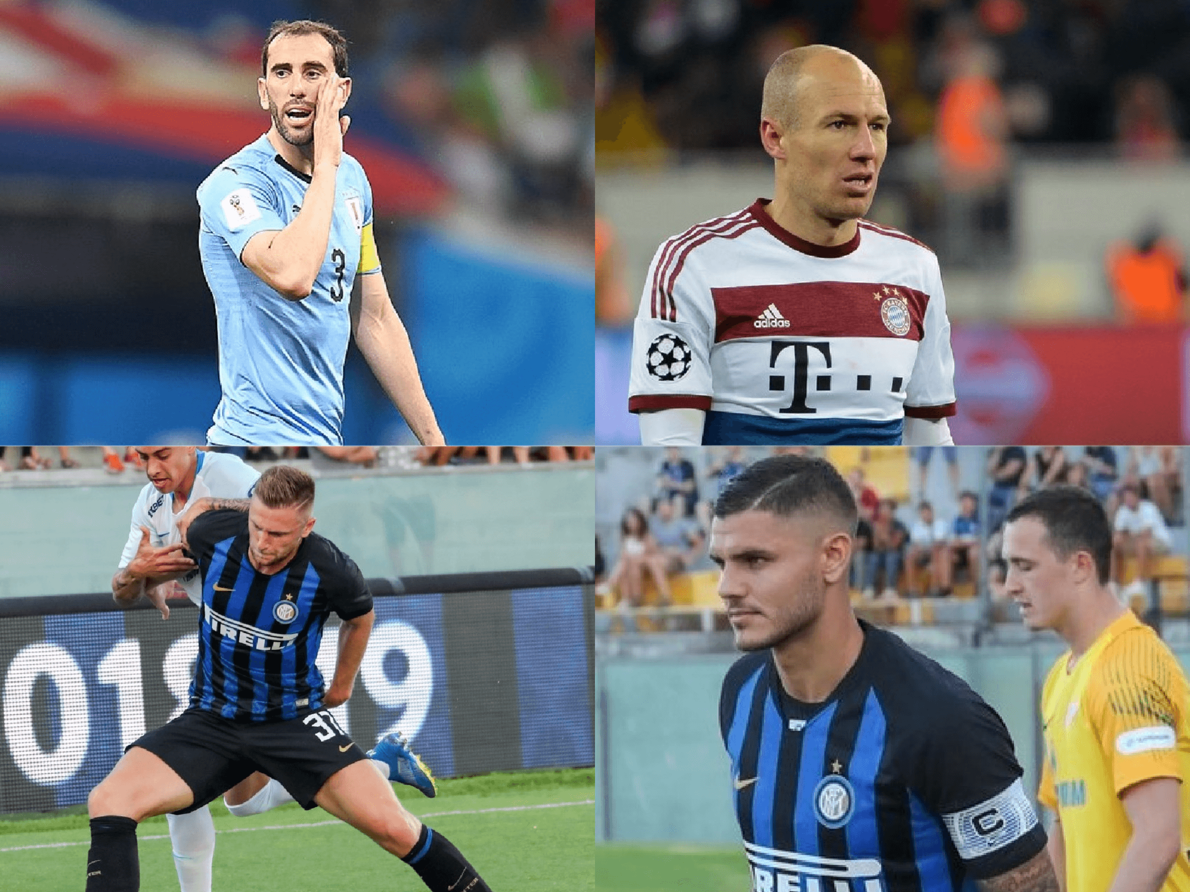 Godin, Robben, Icardi e Skriniar calciomercato Inter